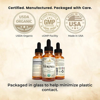 Khroma Herbal Products Organic Moringa Liquid Extract – 60 ml (30 Servings)
