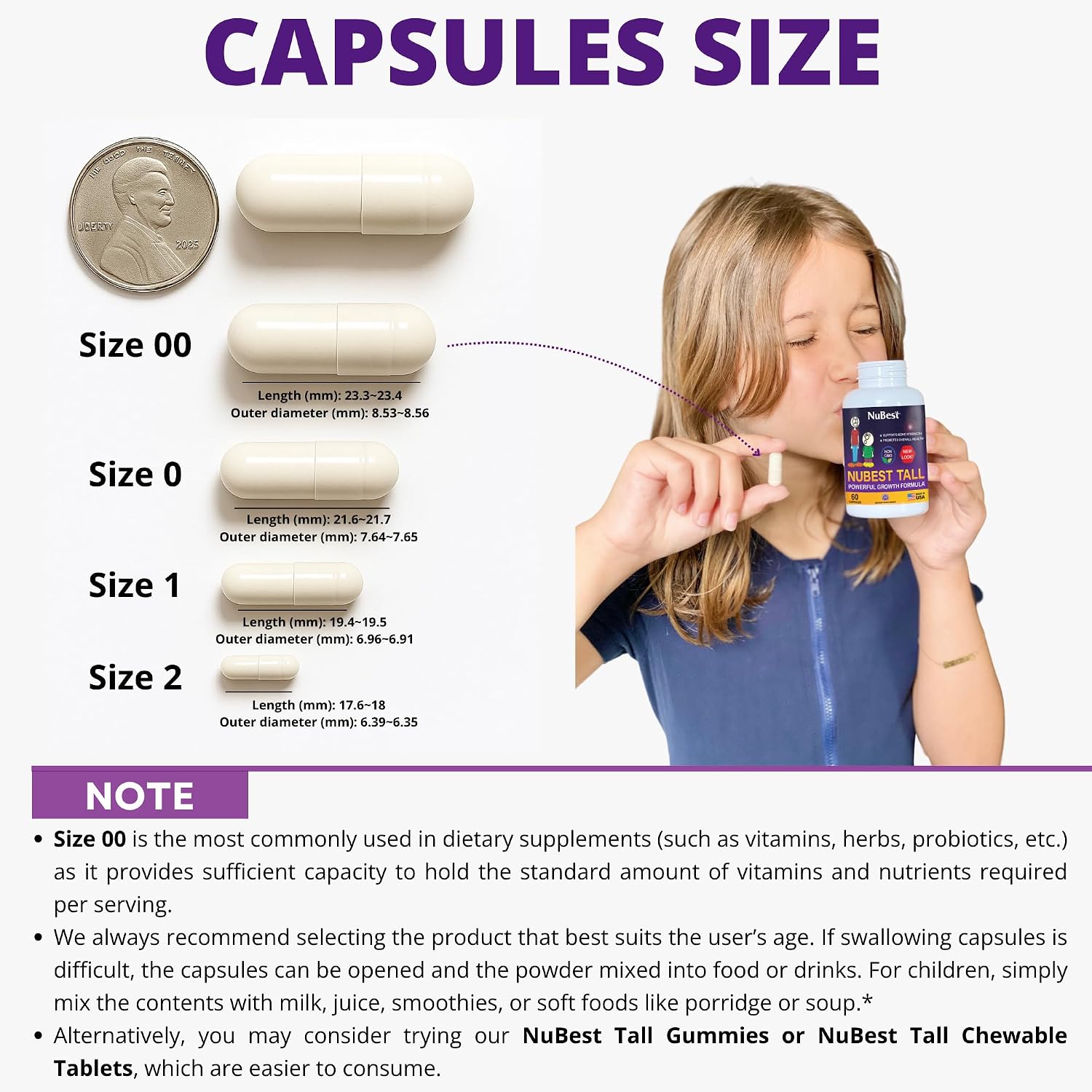 NuBest Tall - Bone Strength & Growth Supplement for Children & Teenagers - 60 Capsules - görsel 5