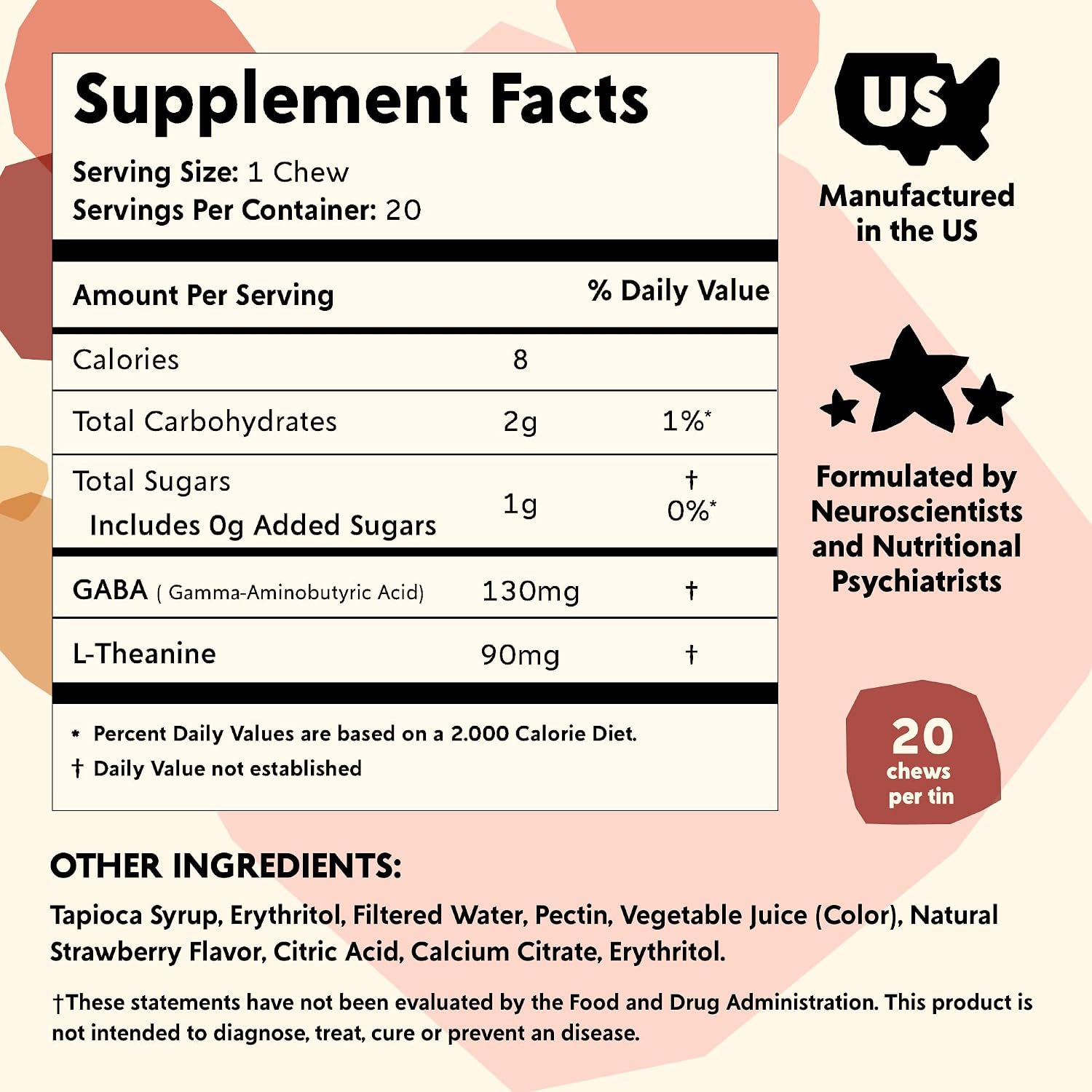 PYM Berry Mood Chews – Stress Support, 20 Count - görsel 2