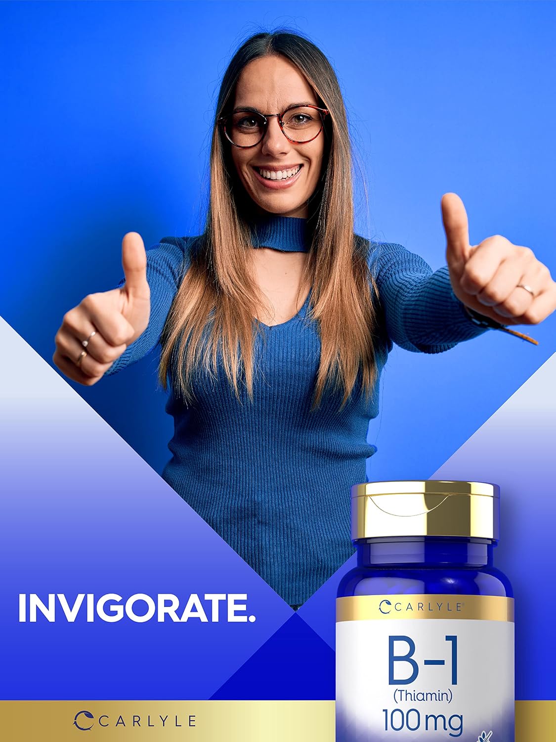 Carlyle Vitamin B1 (Thiamine) 100mg, 300 Vegan Tablets - görsel 6