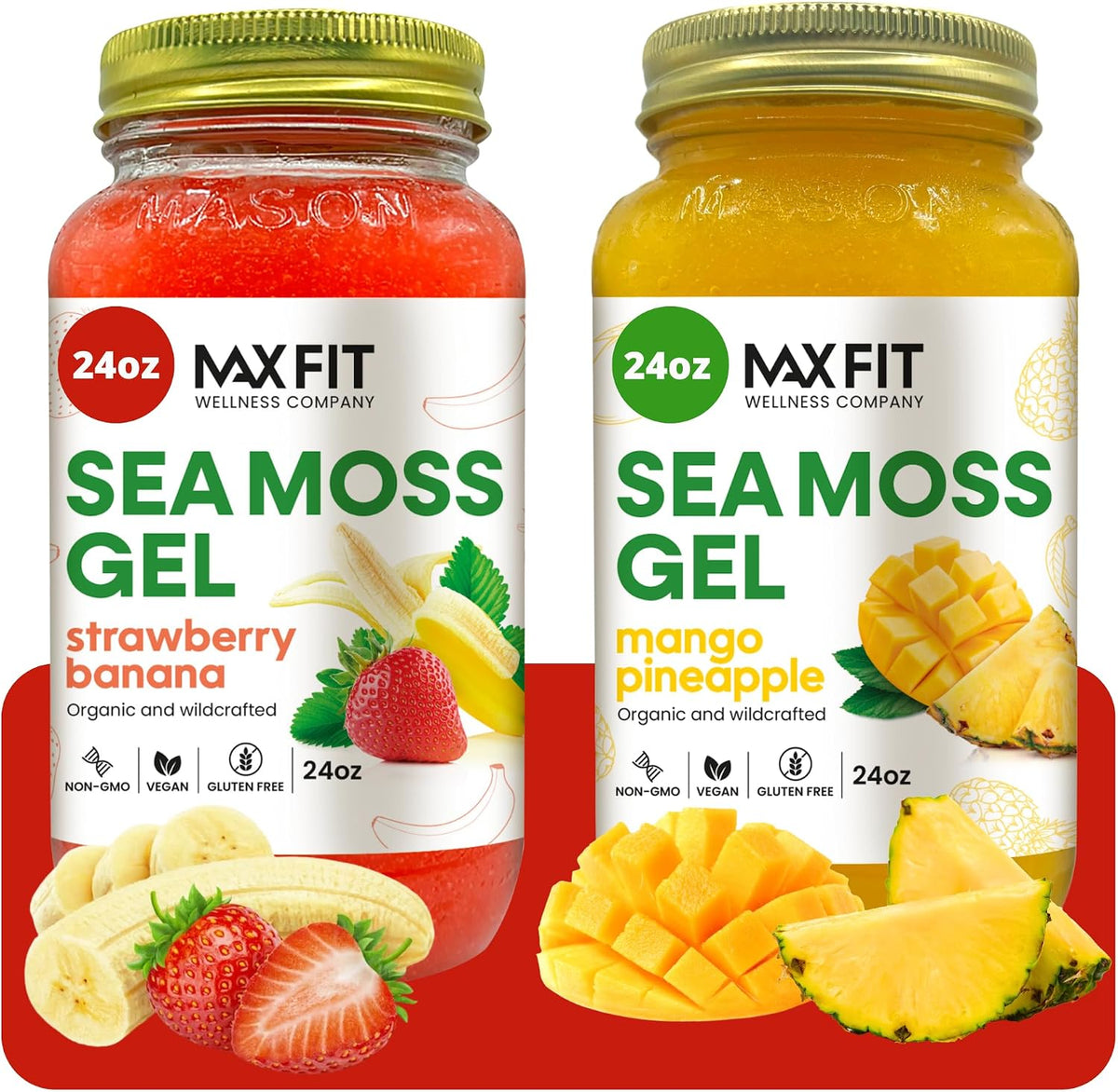 Sea Moss Gel Organic Wildcrafted Gold from Saint Lucia | 92 Vitamins and Minerals | Pure Raw+Non-GMO | Vegan Superfood - görsel 1