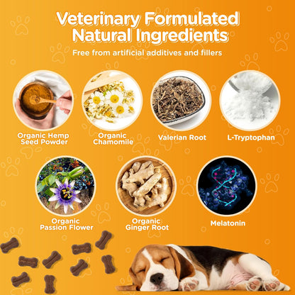 UKNM Dog Calming Chews – Natural Anxiety Relief Treats, Chicken Flavour, 100 Count