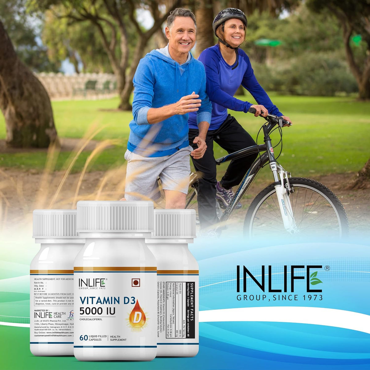 INLIFE Vitamin D3 5000 IU with Extra Virgin Coconut Oil - 60 Softgels - görsel 6