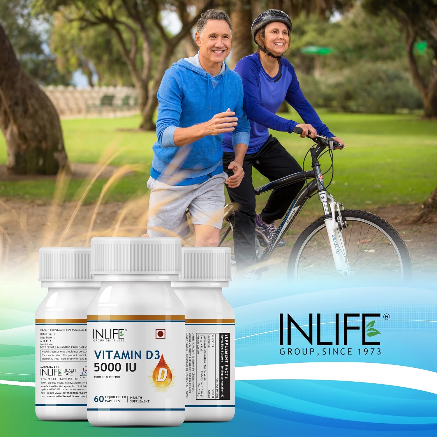 INLIFE Vitamin D3 5000 IU with Extra Virgin Coconut Oil - 60 Softgels - görsel 6