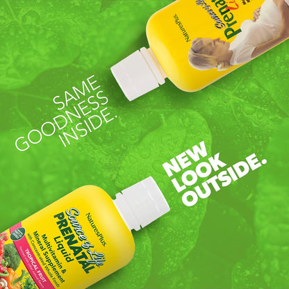 NaturesPlus Source of Life Prenatal Liquid, Tropical Fruit, 887 ml