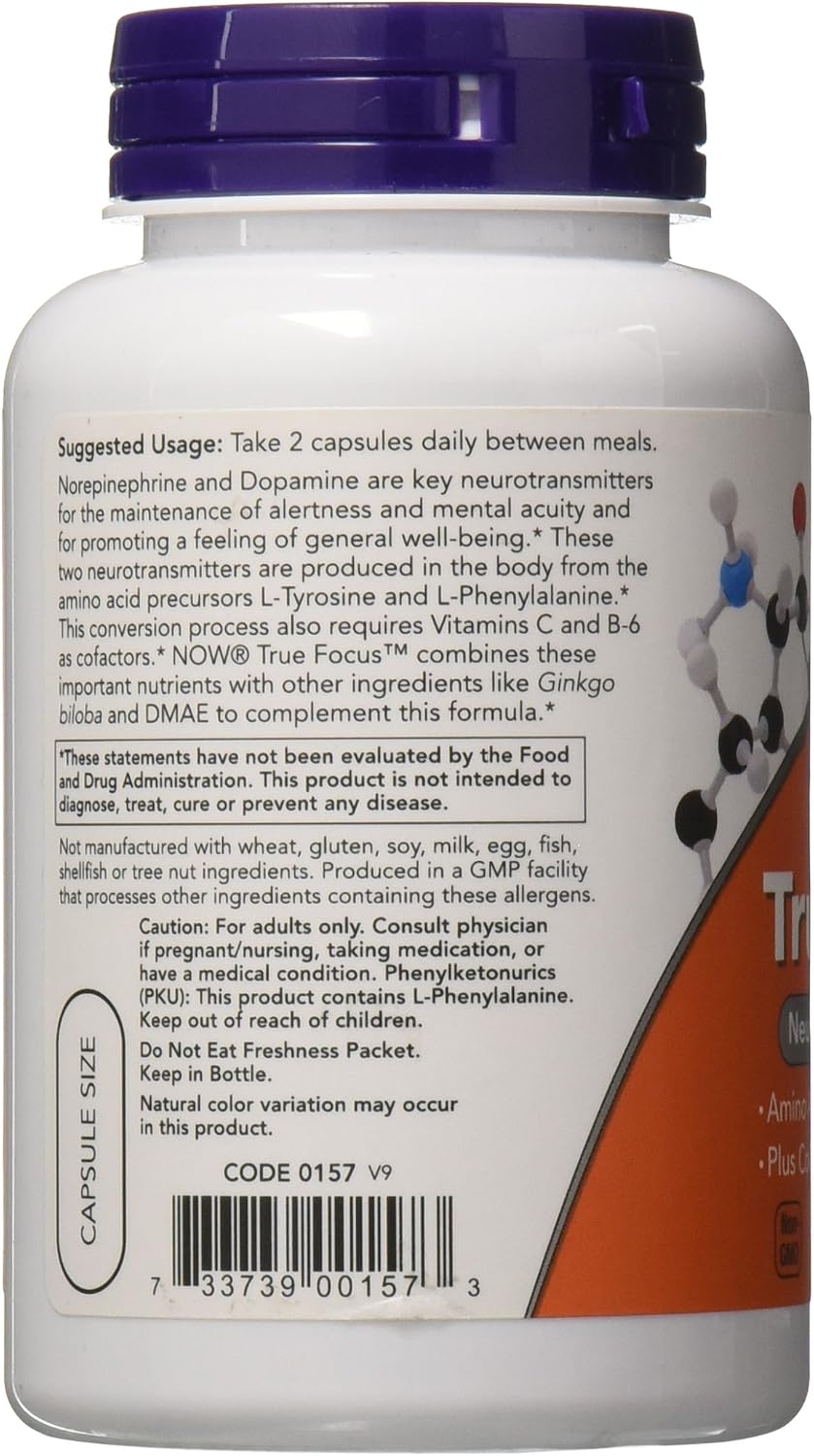 Now Foods True Focus, 90 Veg Capsules (2 Pack) - görsel 3