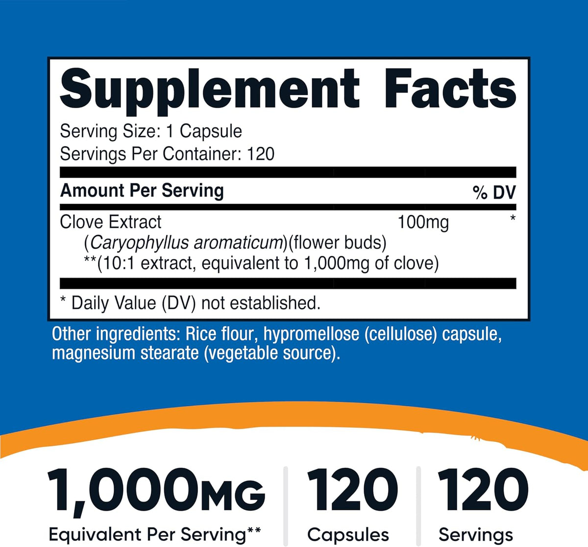 Nutricost Clove Extract 120 Capsules - Vegan, GM Free & Gluten-free - görsel 2