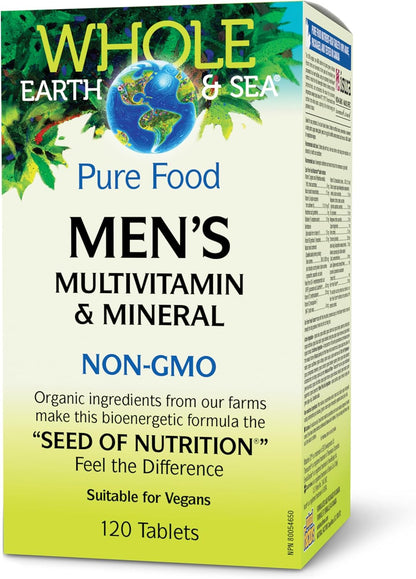 Natural Factors Whole Earth & Sea Men's Multivitamin and Mineral – 120 Tablets