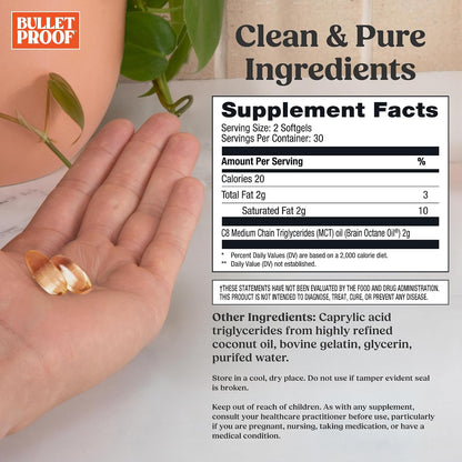 Bulletproof Brain Octane Softgels, 60 Softgels