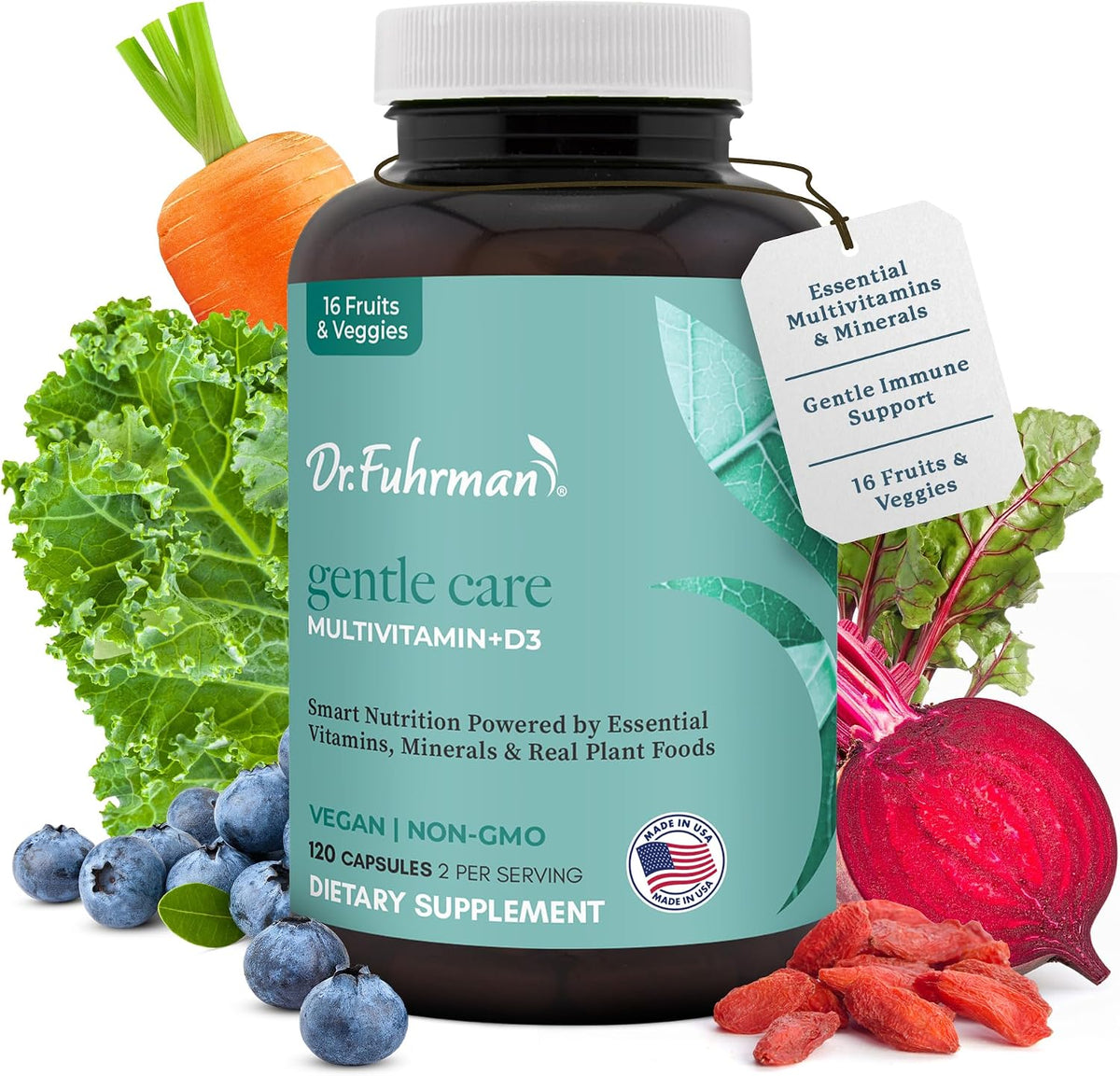 Dr. Fuhrman Men's Daily Multivitamin with D3 & B12 - 2 Month Supply - görsel 8