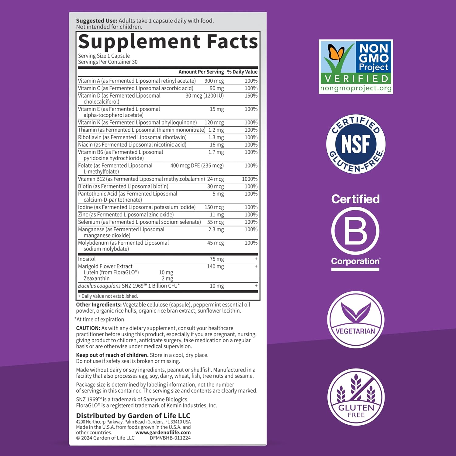 Garden of Life Dr. Formulated Multi+ Brain Health Capsules – Memory & Focus Support, 30 Count - görsel 5