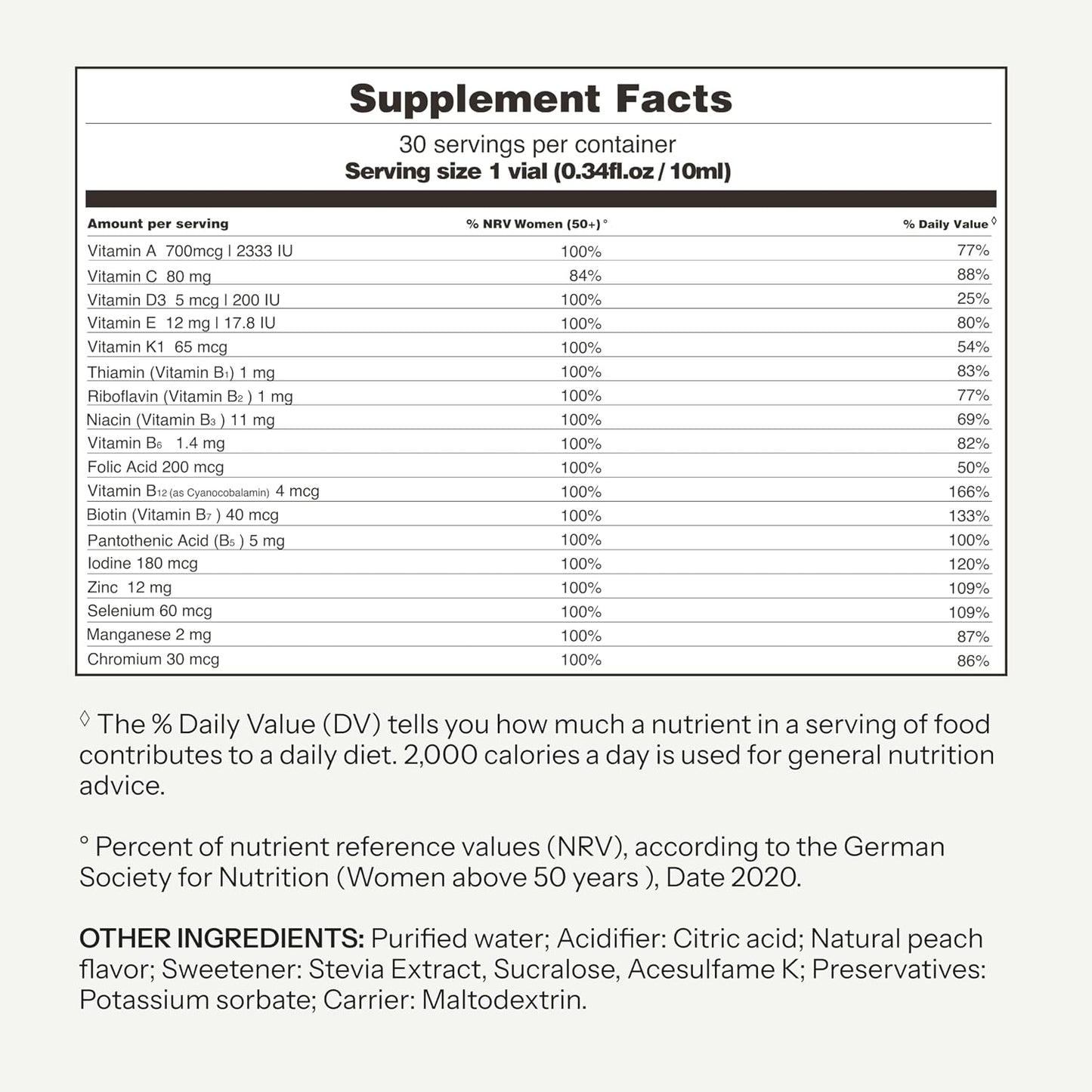 Vitabaum® Multivitamin 50+ for Women - Comprehensive Daily Support for Women Over 50 - Twist and Mix System™ for Fast Absorption - 30 Vials - 10ml Serving - Vegan - görsel 4