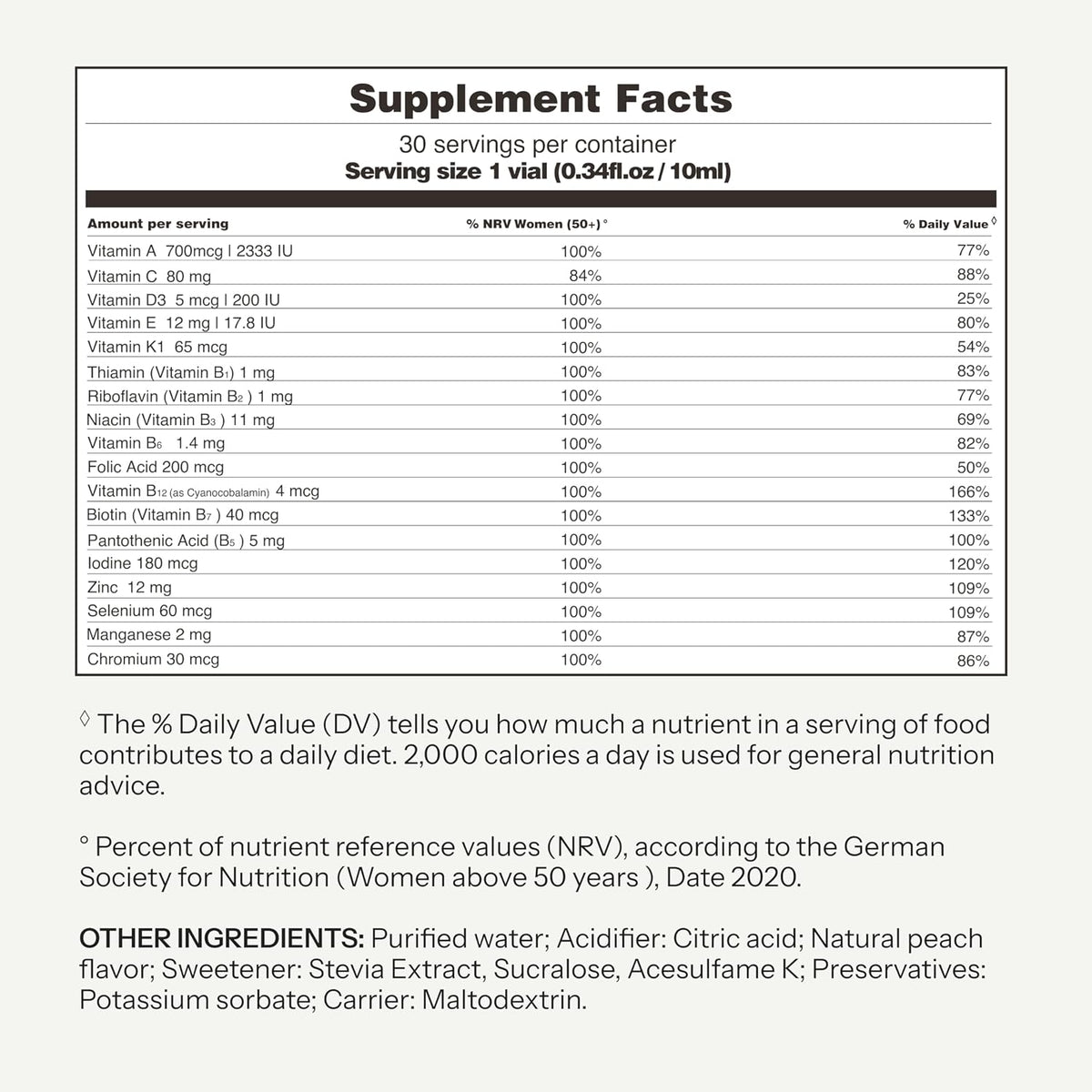 Vitabaum® Multivitamin 50+ for Women - Comprehensive Daily Support for Women Over 50 - Twist and Mix System™ for Fast Absorption - 30 Vials - 10ml Serving - Vegan - görsel 4