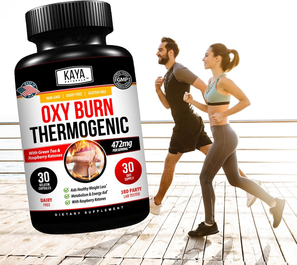 Kaya Naturals Oxy Burn – Thermogenic Herbal Formula for Active Living – Non-GMO & Gluten-free – 30 Capsules - görsel 7
