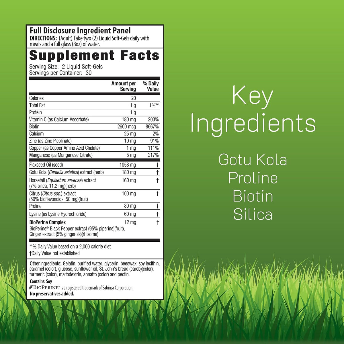Irwin Naturals Healthy Skin & Hair Plus Nails – 60 Liquid Softgels – Image 2