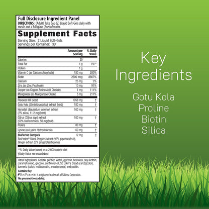 Irwin Naturals Healthy Skin & Hair Plus Nails – 60 Liquid Softgels – Image 2