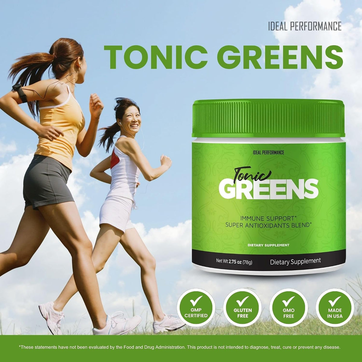 Tonic Greens Powder Vitamin Supplement Advanced Formula - Natural Green Blend Energy Supplement with BCAA (3 Pack) - görsel 4