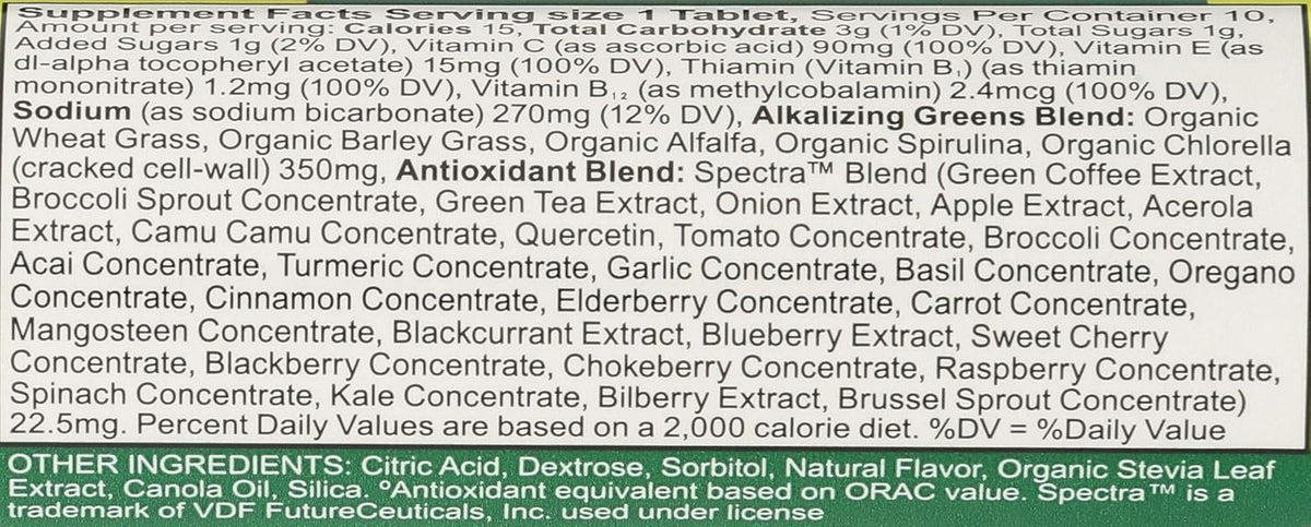 Amazing Grass Lemon Lime Green Superfood Drink Tabs, 10 Tablets - görsel 3