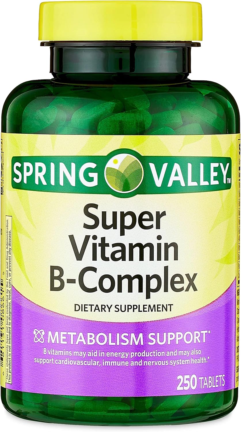 Convergence Spring Valley Super Vitamin B-Complex Tablets Food Supplement, 250 Tablets - görsel 1