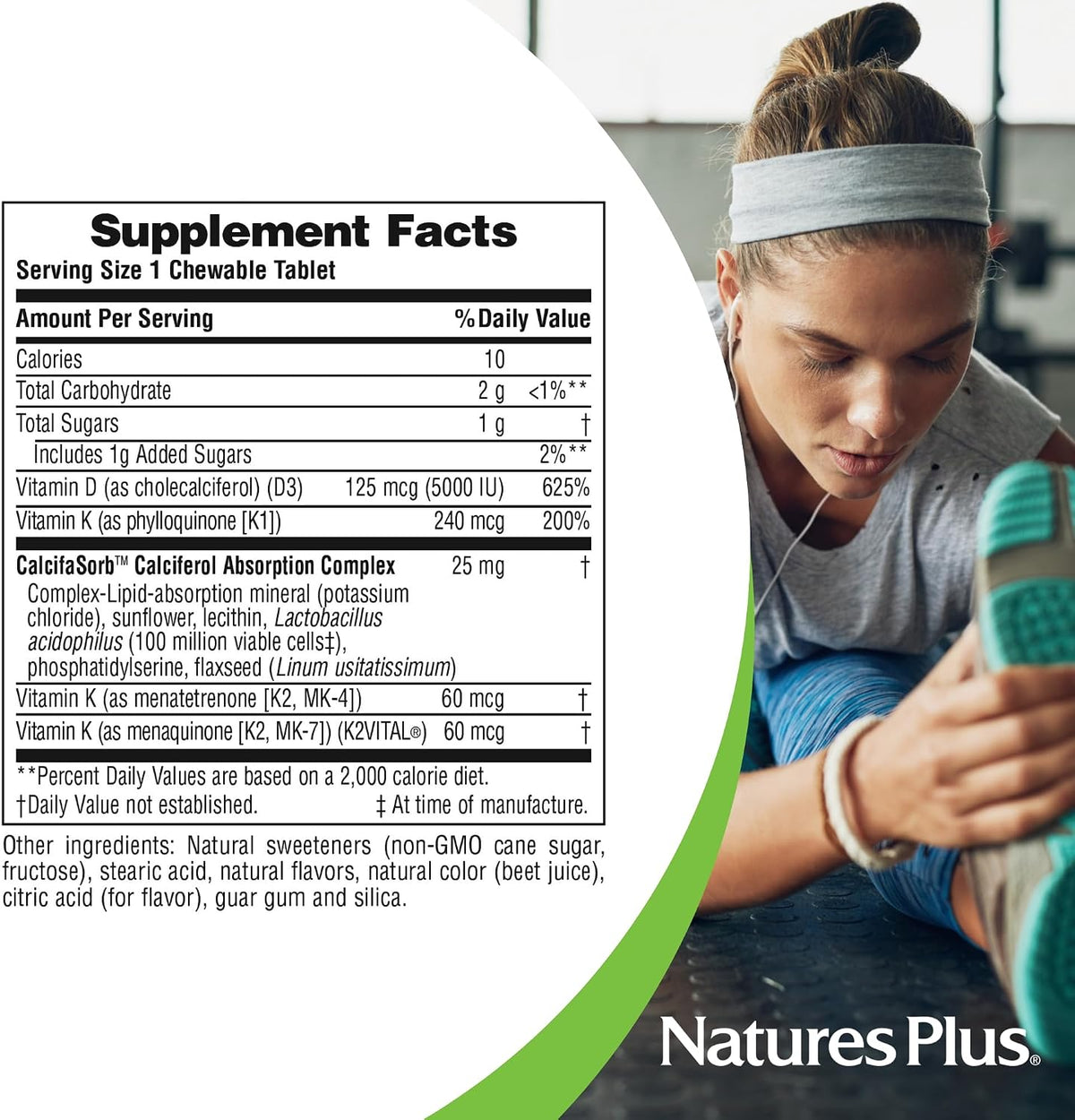 NaturesPlus D & K Complex - 60 Mixed Berry – Cardiovascular Support: By directing calcium away from arteries and – Image 4