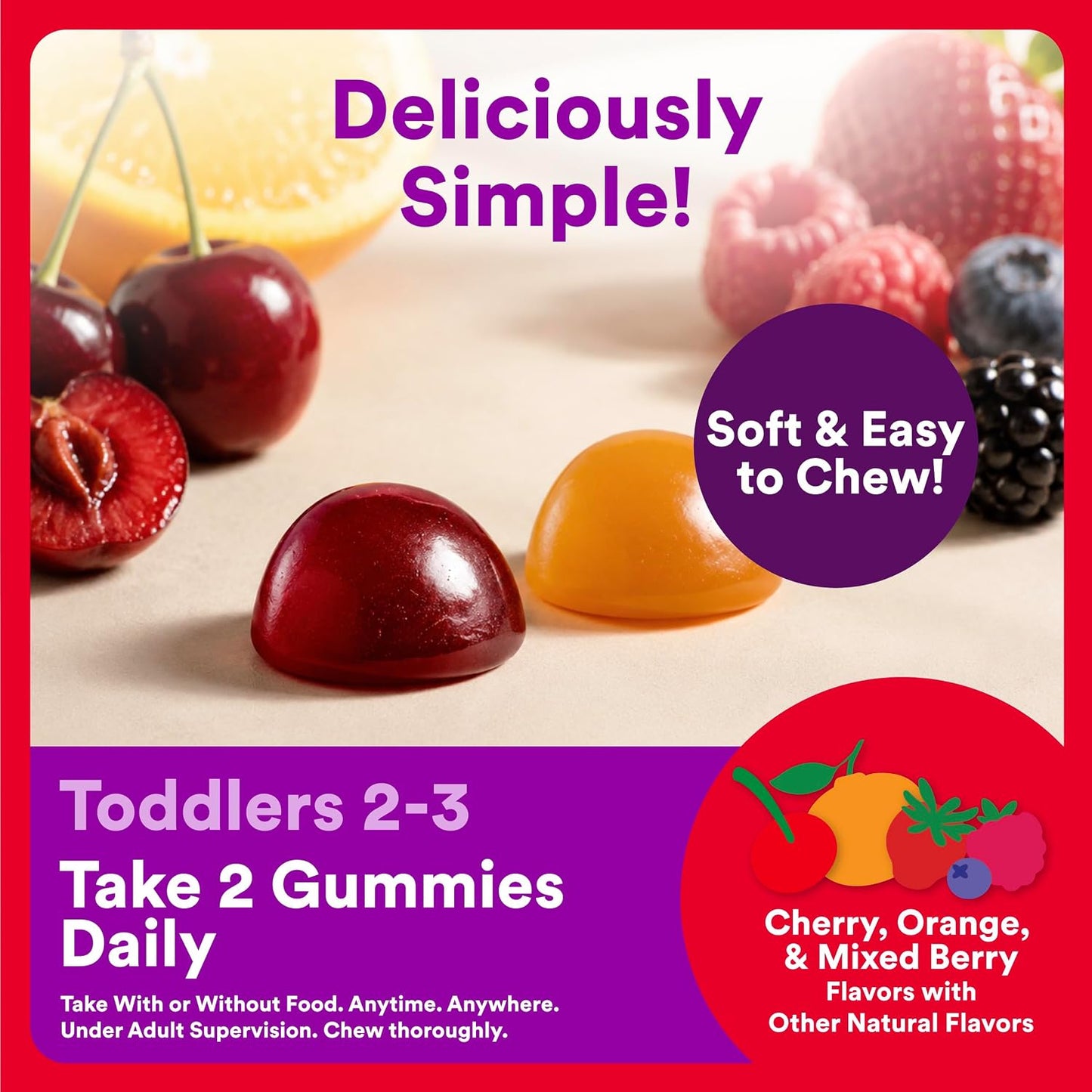 SmartyPants Organic Toddler Multivitamin & Probiotics Gummies, 60 Count (30 Day Supply) - görsel 7