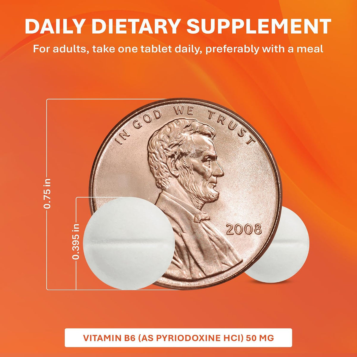 Rugby Vitamin B6 50mg Tablets, Gluten-Free Food Supplement for Adults - 1000 Count - görsel 3