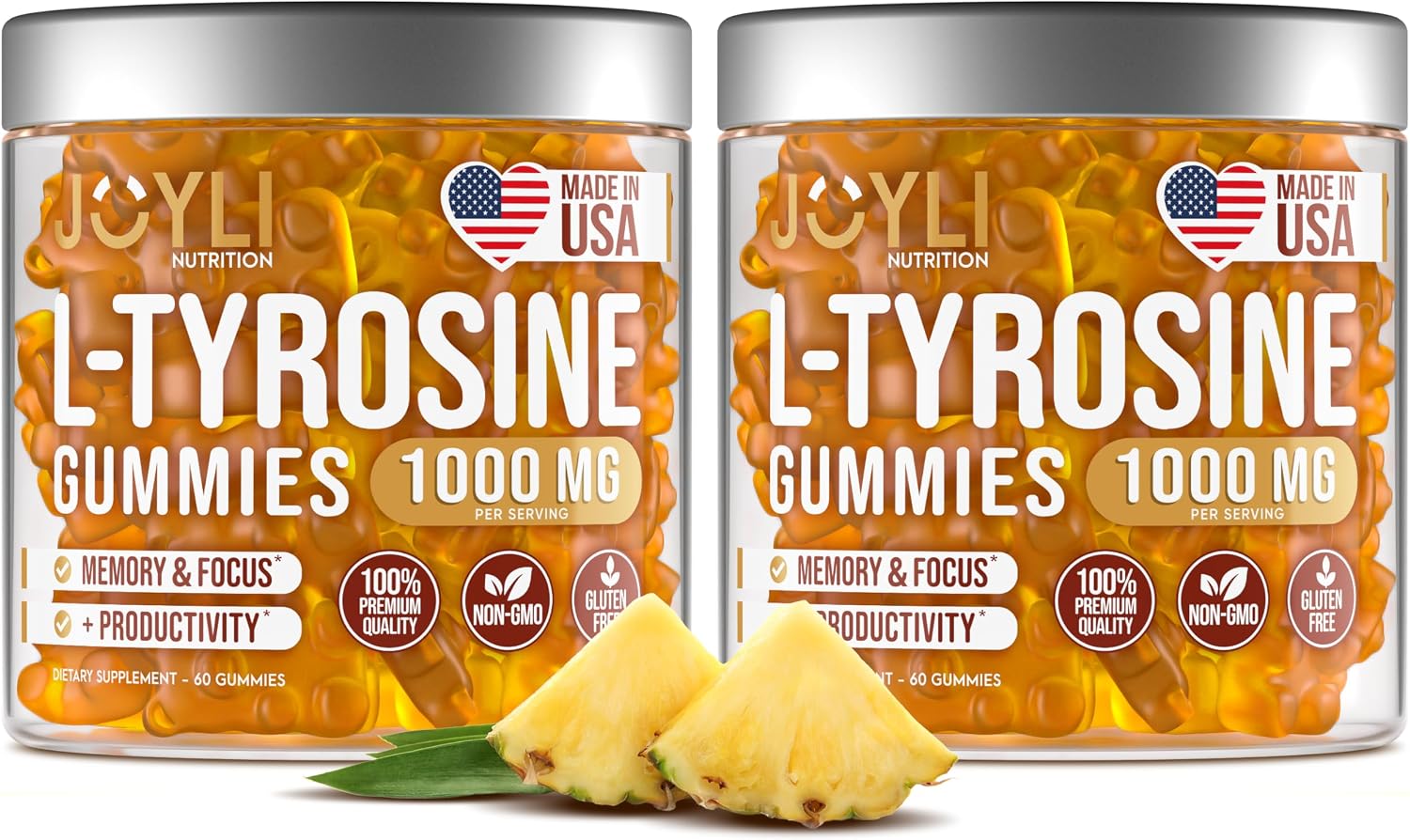 Joyli Nutrition L-Tyrosine Gummies 1000mg - Calm and Focus Supplement - Sugar-Free, Vegan, Gluten-Free - görsel 8