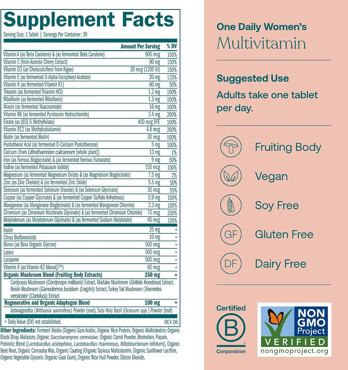 True Grace One Daily Men's & Women's Multivitamin Bundle - 30 Vegan Tablets Each - Non-GM & Gluten-free - görsel 3