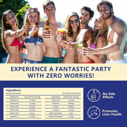 Party Recovery Patches – 20 Pack, Natural Ingredients for Fast Recovery