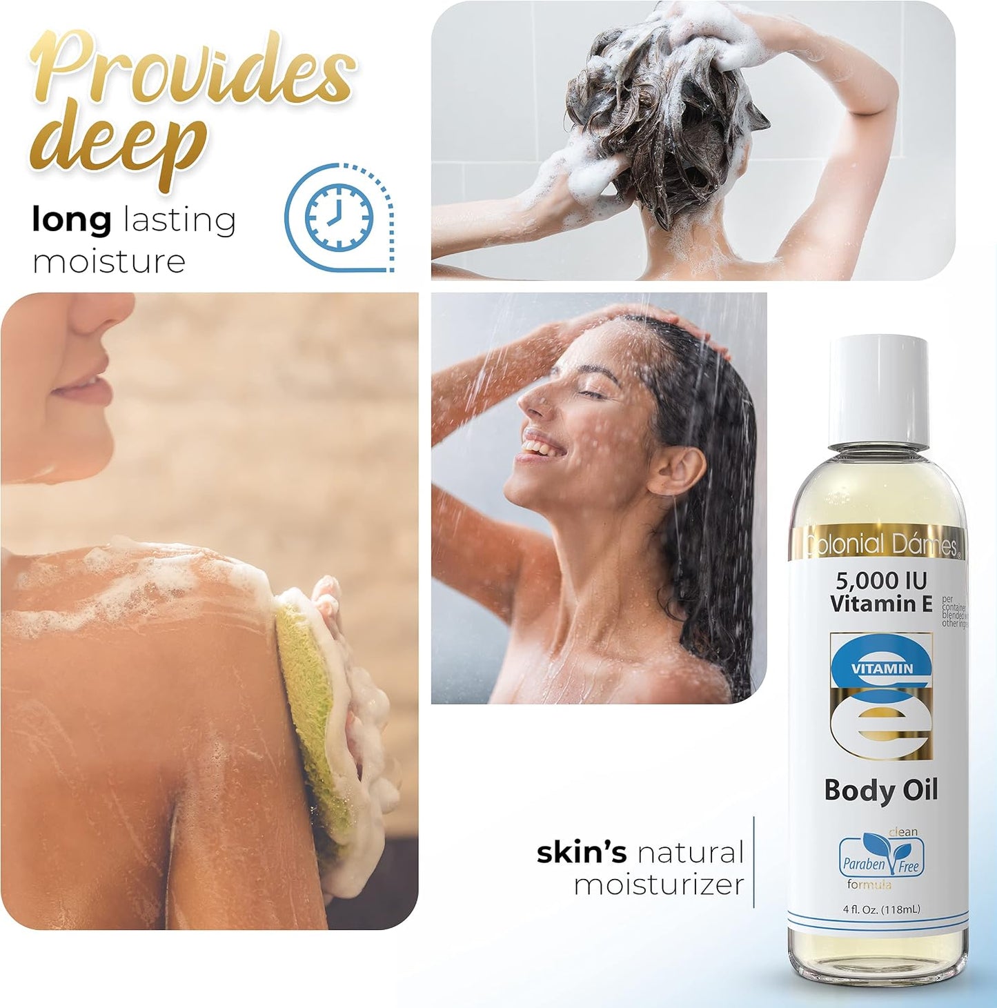 Colonial Dames 5,000 IU Vitamin E Oil Blend Skin Therapy Oil for Whole Body Vitamin E Body Oil for Hydrated Healthy Skin - görsel 7