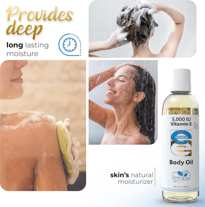Colonial Dames 5,000 IU Vitamin E Oil Blend Skin Therapy Oil for Whole Body Vitamin E Body Oil for Hydrated Healthy Skin