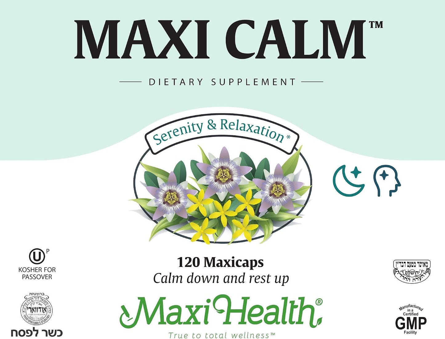 Maxi Health Kosher for Passover Calm Support Capsules – 120 Count - görsel 4