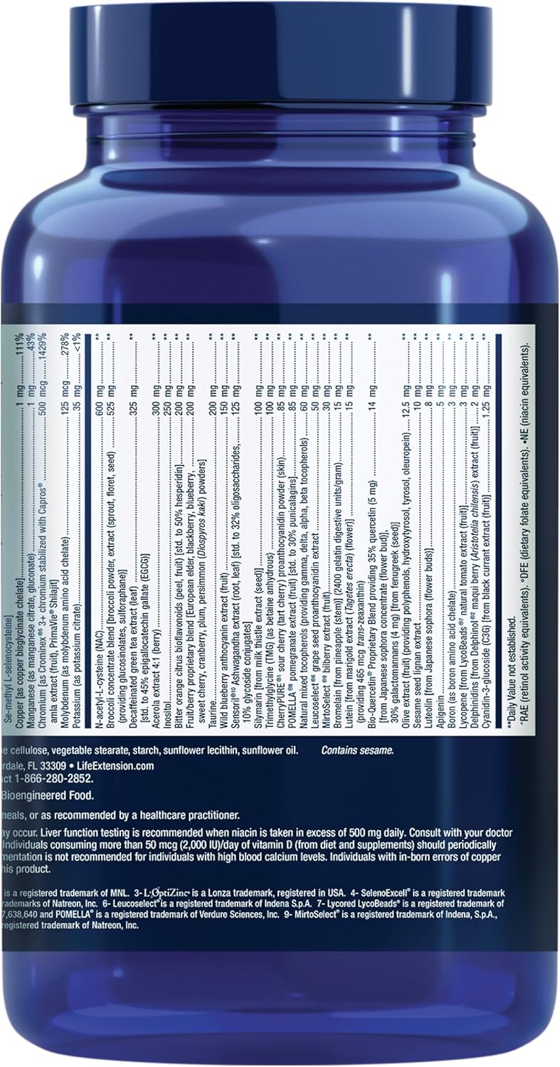Life Extension Mix™ Capsules, High-Potency Advanced Vitamin, Mineral, Fruit & Vegetable Formula - görsel 3