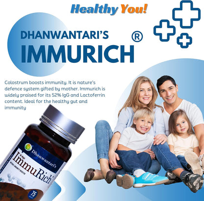 Natural Immunity Booster - 120 Capsules | By Dhanwantari's