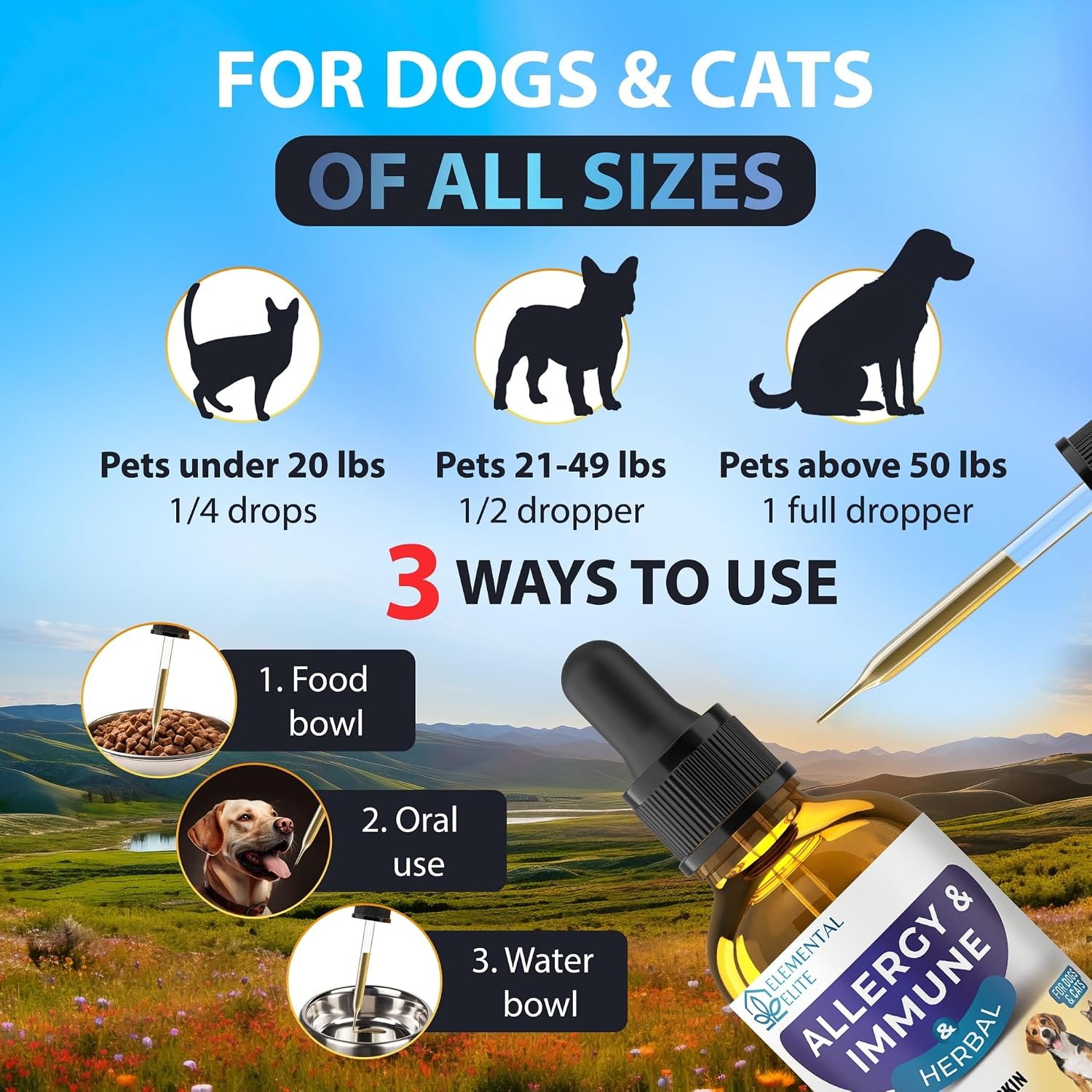 Allergy Relief Drops for Dogs & Cats – Natural Anti-Itch Support Supplement - görsel 5