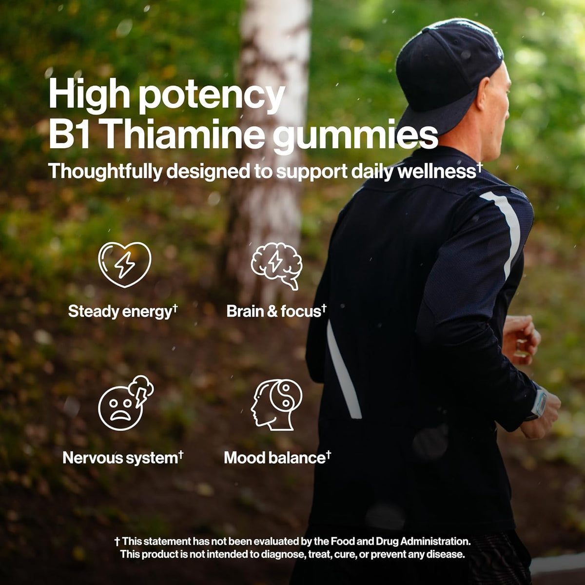 kindnature Vitamin B1 Gummies 500mg – High Potency Thiamine Supplement for Energy, Focus & Nervous System – Vegan, Non-GMO Chewable B1 Vitamins for Adults & Kids – Natural Strawberry Flavour – 60 Ct - görsel 2