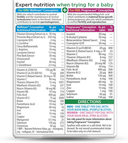Vitabiotics Pregnacare His & Her Conception - 2x30 Tablets