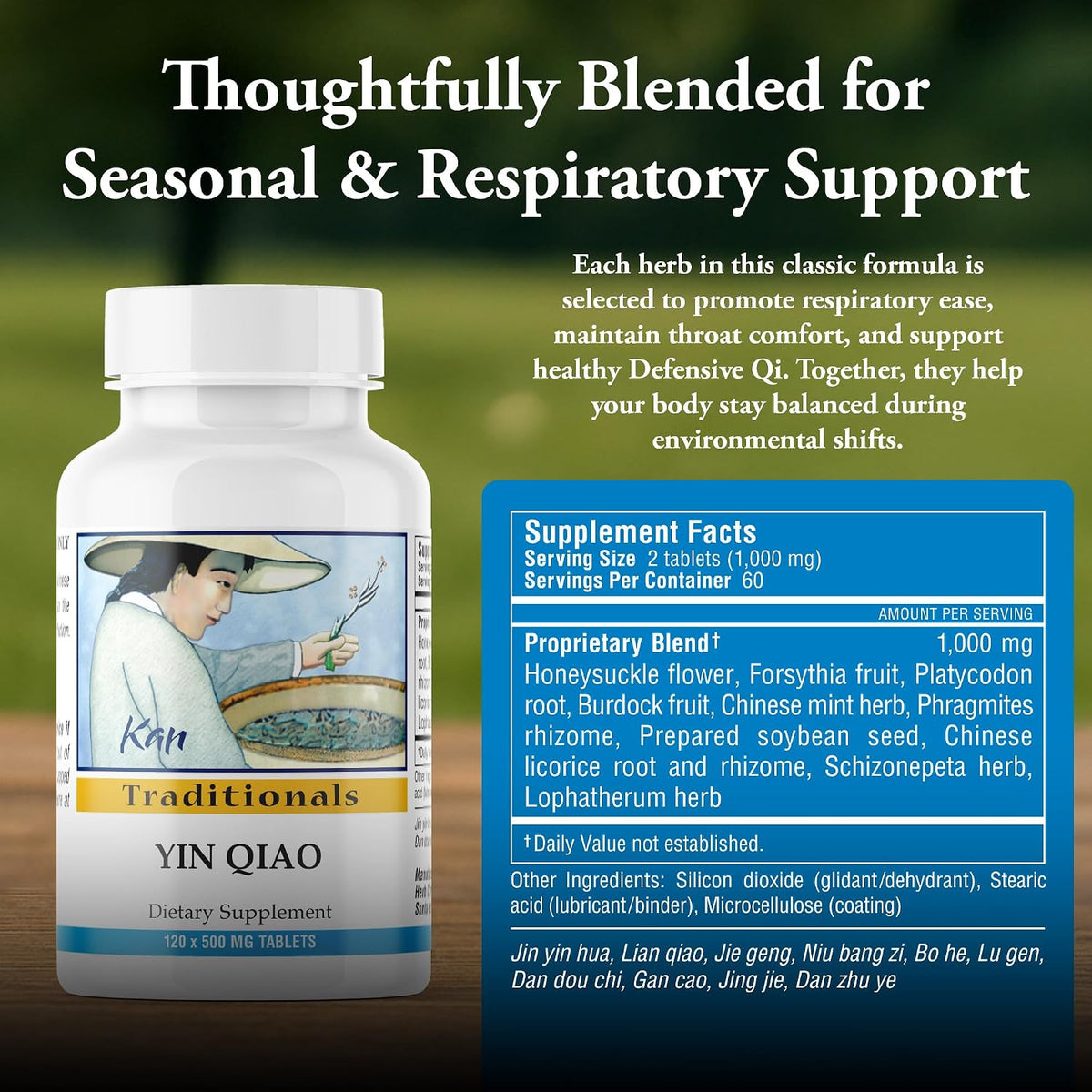 Kan Herbs Company Yin Qiao – Traditional Chinese Herbal Formula – 120 Tablets - görsel 3