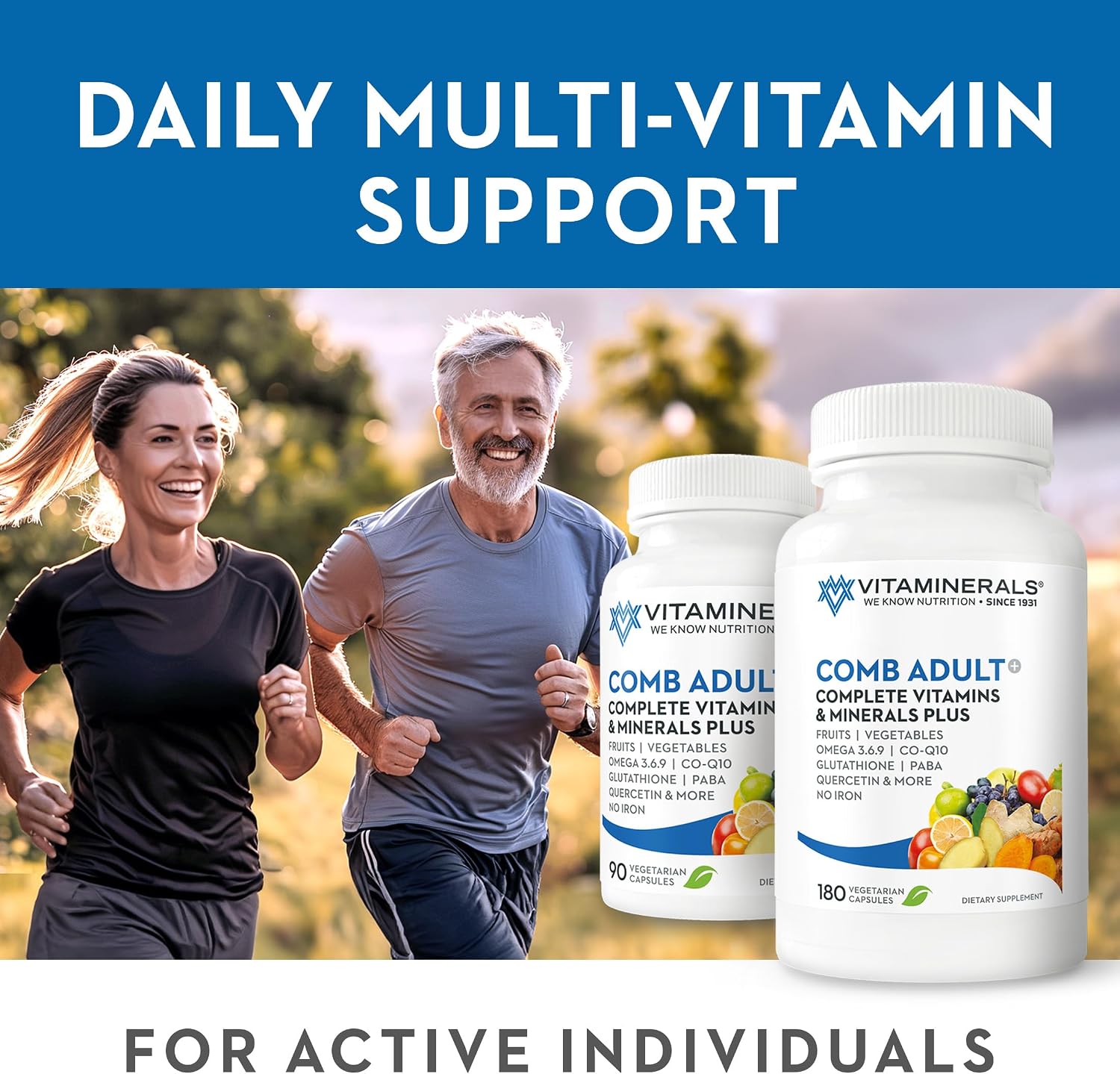 Vitaminerals CombAdult Comprehensive Vitamin & Mineral Formula (180 Veggie Capsules) - görsel 8