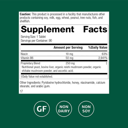 Standard Process B6-Niacinamide – 90 Tablets – Supports Energy Metabolism and Heart Health