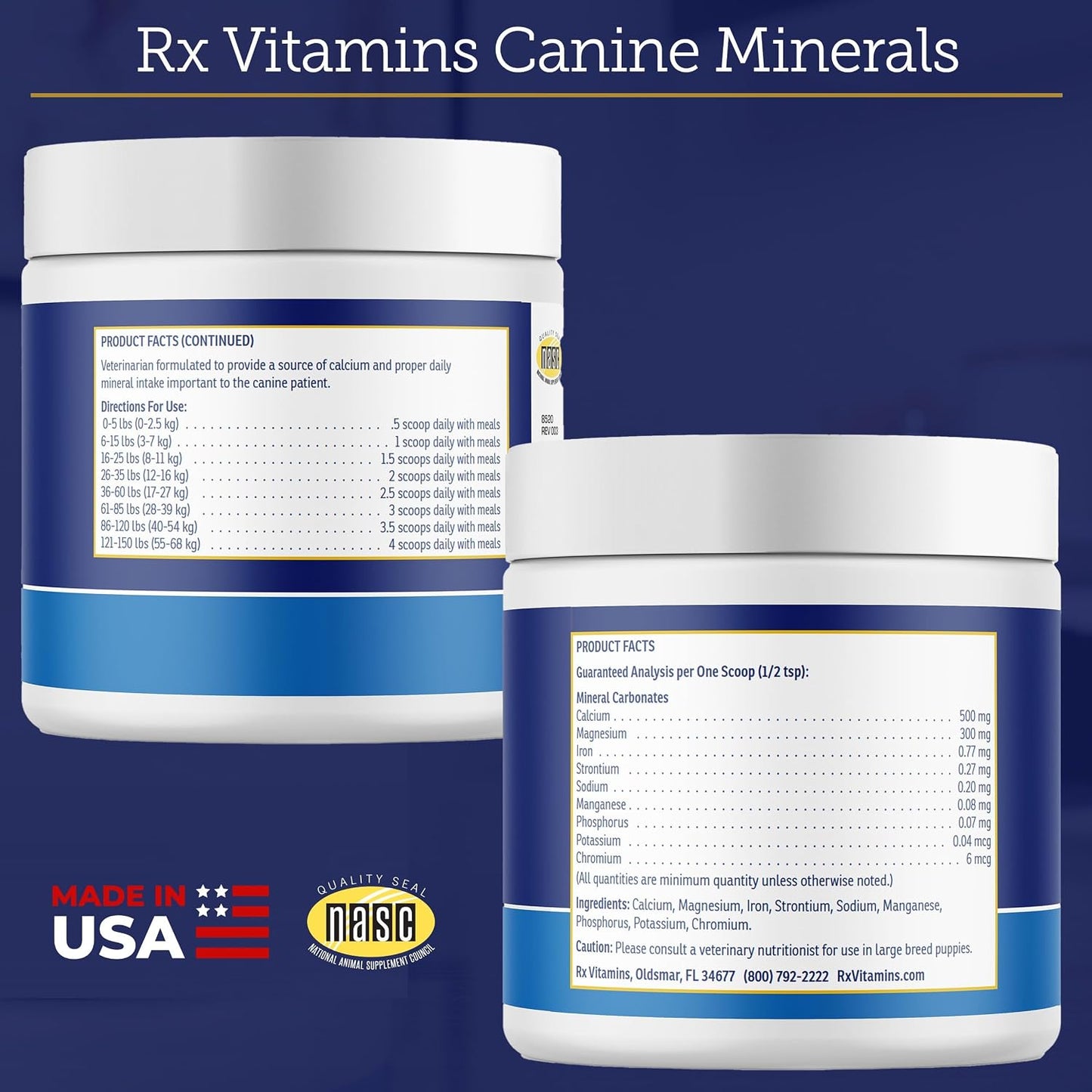 Rx Vitamins Canine Minerals - Essential Mineral Supplement for Dogs (454g) - görsel 6