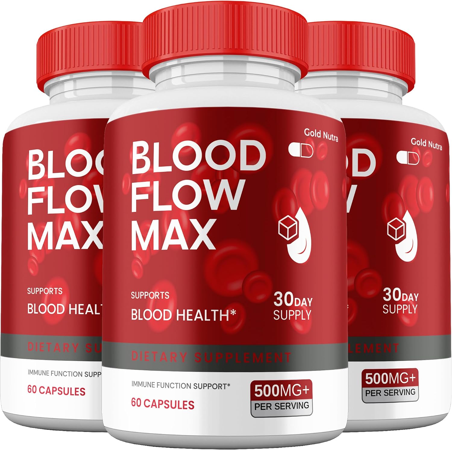 Blood Flow Max - Maximum Strength Supplement (3 Pack) - görsel 1
