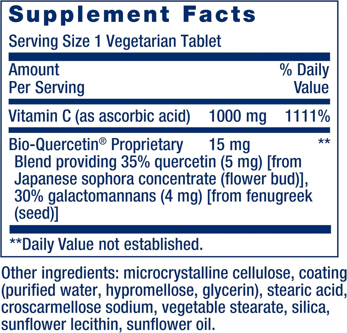 Life Extension Vitamin C and Bio-Quercetin – 250 Tablets - görsel 3