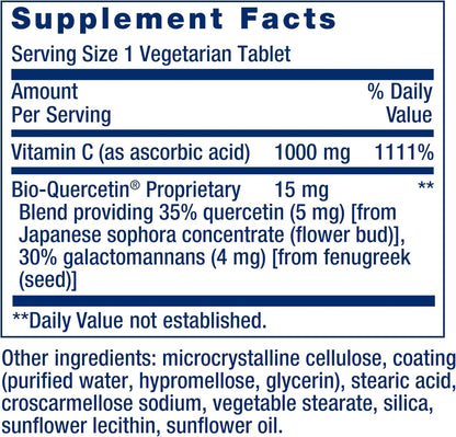 Life Extension Vitamin C and Bio-Quercetin – 250 Tablets