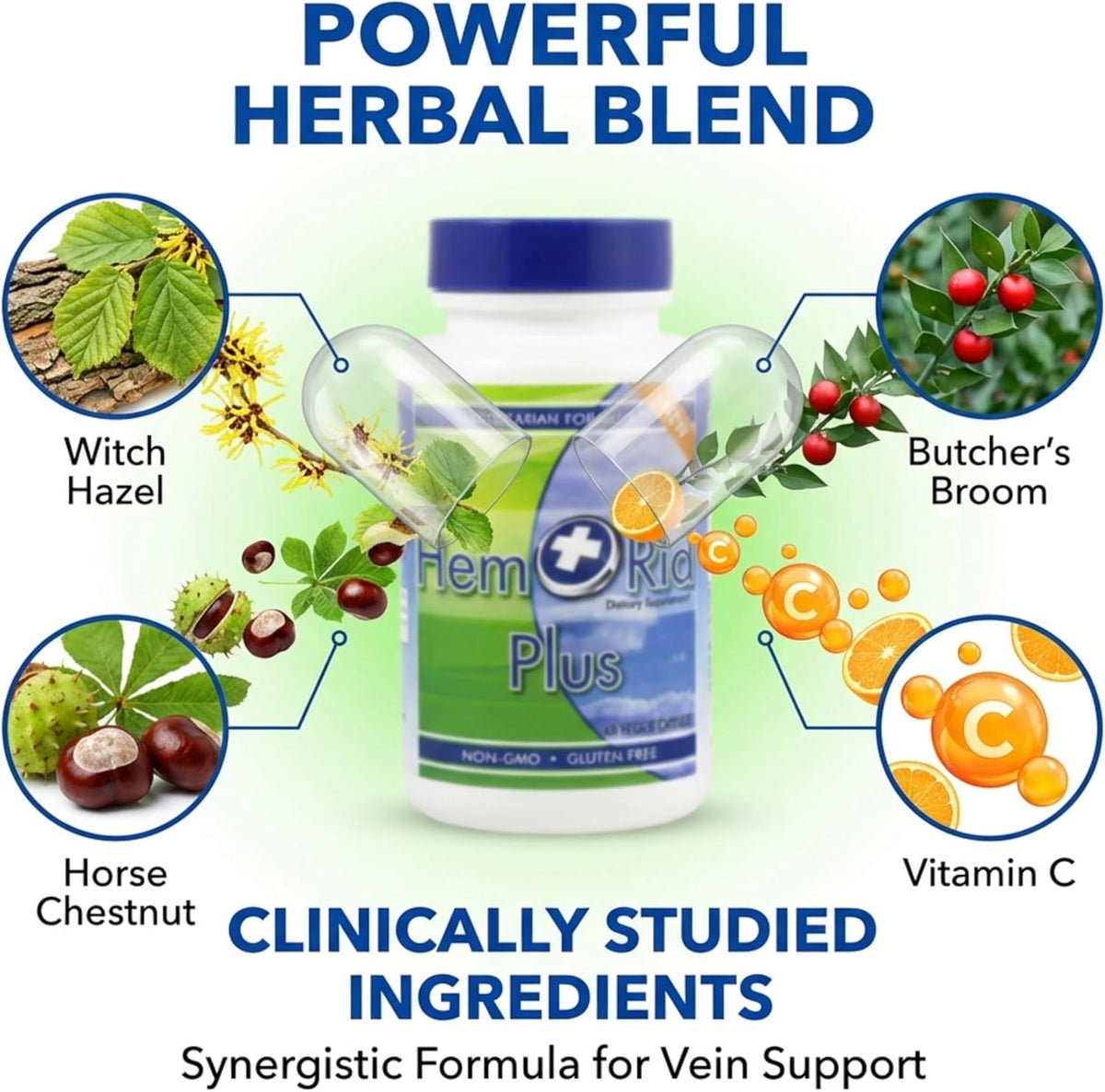 HemRid Plus Advanced Herbal Comfort Formula - 45 Veggie Capsules - görsel 4