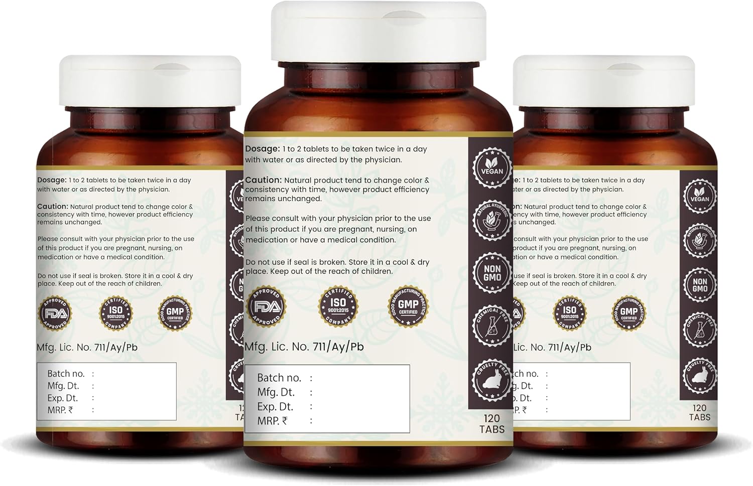 Lavangadi Vati - Ayurvedic Supplement for Respiratory, Nasal and Digestive Wellbeing, 360 Tablets (Pack of 3) - görsel 2
