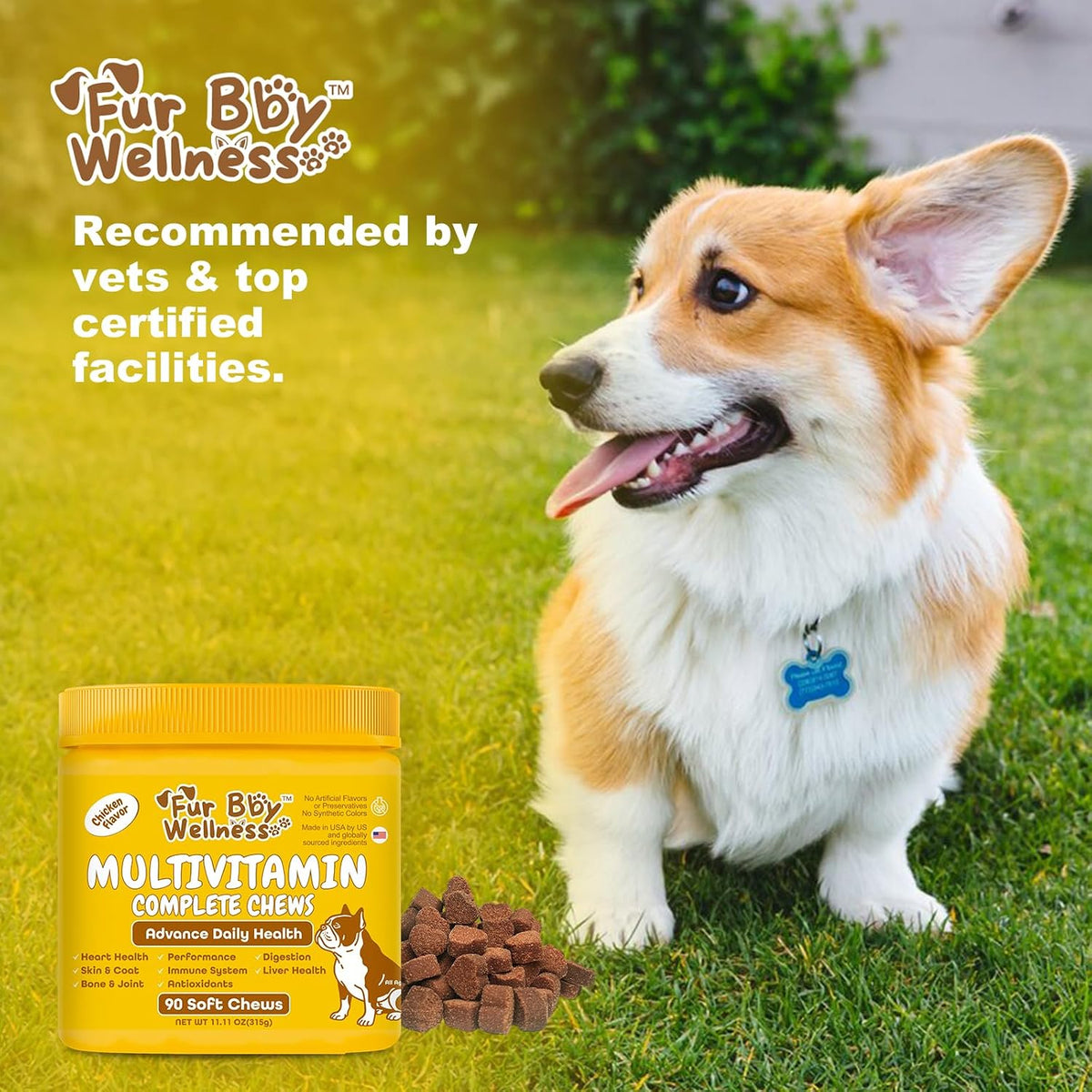 Daily Dog Multivitamin Chewable – Hip & – B-Complex Vitamins – B vitamins are involved in energy metabolism. They – Image 6