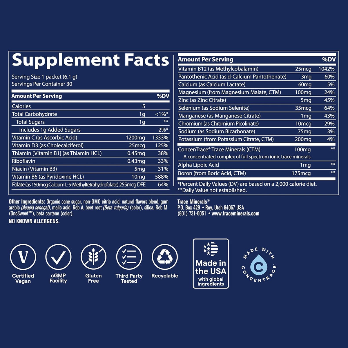 Trace Minerals Power Pak Electrolyte Powder Sachets – Guava Passionfruit (30 Pack) - görsel 6