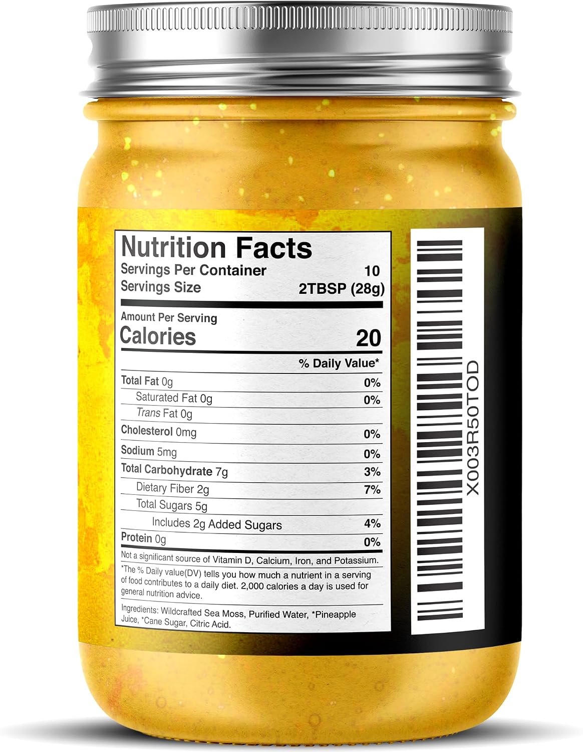 WELLNESS LABSRX Irish Sea Moss Gel - Wildcrafted Superfood Pineapple Flavour - 283g - görsel 2