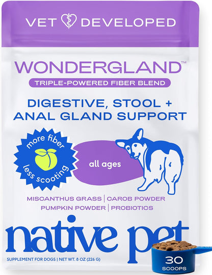 Native Pet Probiotics for Dogs – Vet-Formulated Probiotic Powder for Gut & Digestive Health (6 Billion CFUs, 120 Scoops)